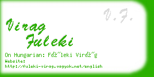 virag fuleki business card